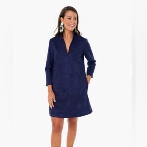 Tuckernuck Navy Mini Dress faux suede